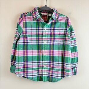 Janie & Jack Plaid Button Down Shirt